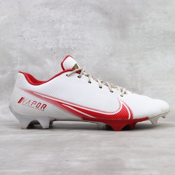 Nike Vapor Edge Speed 360‎ Sz 14 University Red White Football Cleats CD0082-102 - Picture 1 of 14